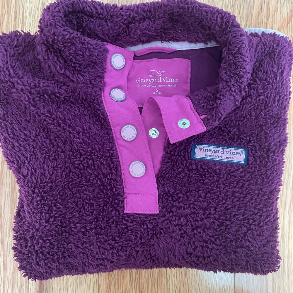 Vineyard Vines Kids' Plush Purple Hoodie